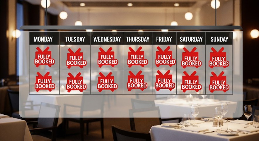 Restaurant fully booked every day of the week